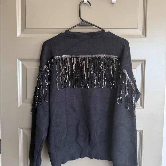 VICI Sweater with Sequin Fringe - Picture 3 of 3
